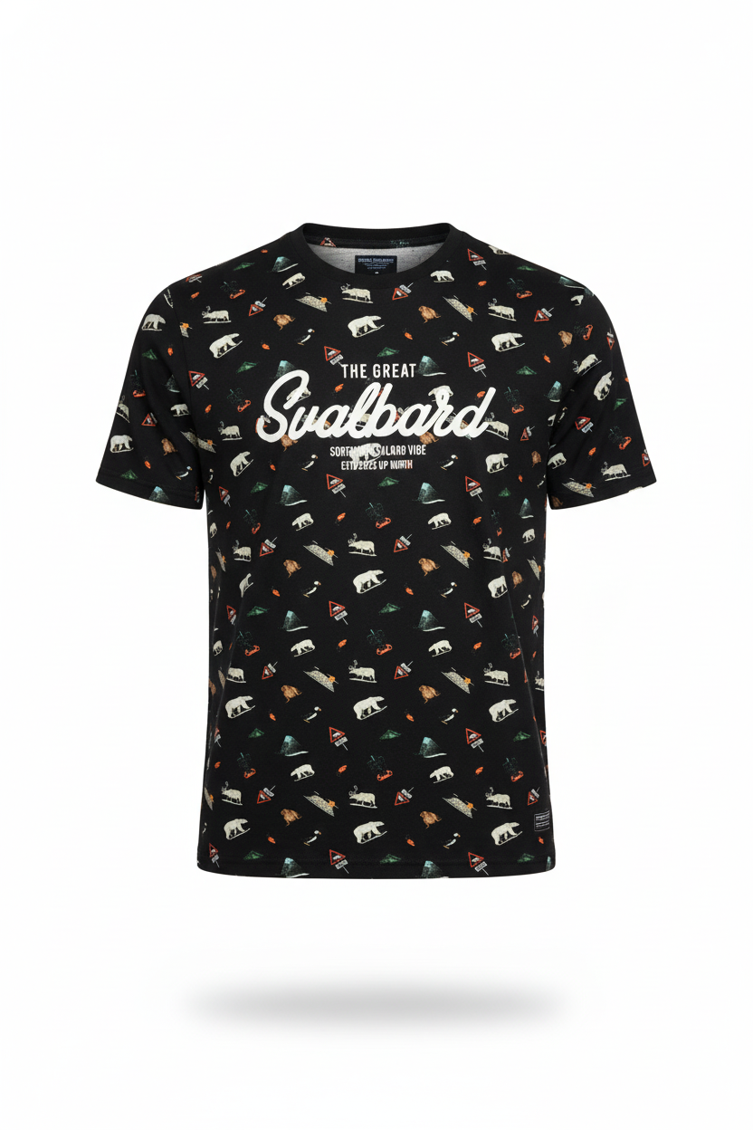 T-SHIRT THE GREAT SVALBARD ICONS 1.0 BLACK